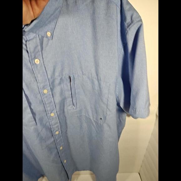 Northwest Sun Men's Size 2XL Button Down Vented Short Sleeved Blue Fishing Shirt - Picture 4 of 7